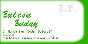 bulcsu buday business card